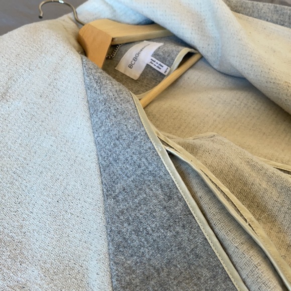 BCBG Gray Wrap Wool Coat - Picture 13 of 14